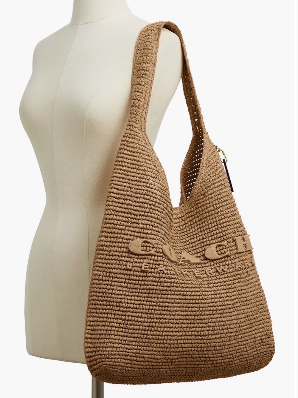 Coach Brooklyn 39 Straw Shoulder Bag - Picture 3 of 9